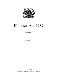 Finance Act 1989 Front Page