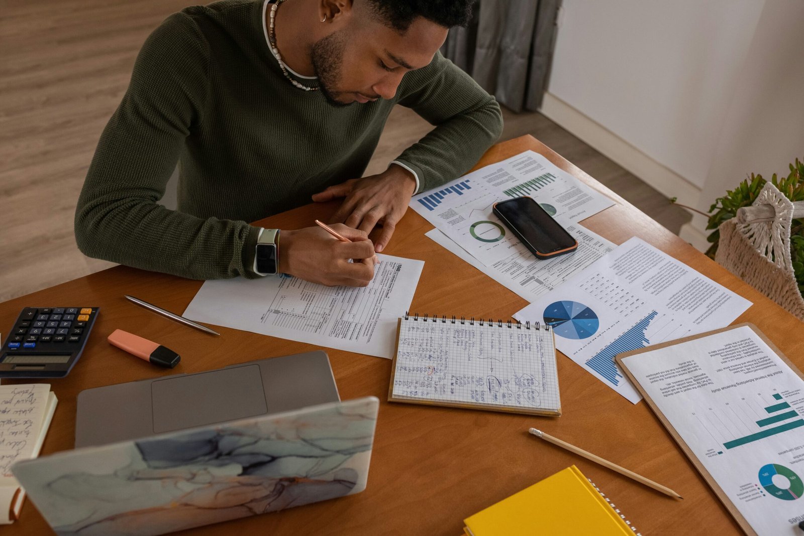 Man assessing all his retirement options